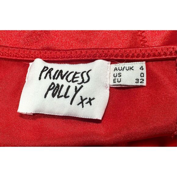 Princess Polly size 0 red satin corset style top *read notes* - Picture 8 of 12